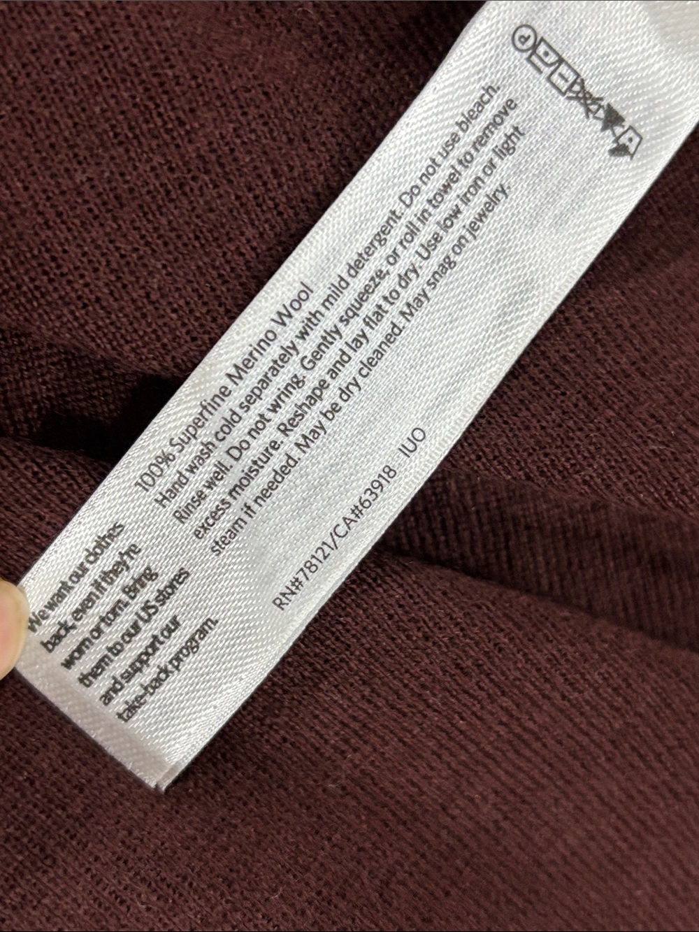 Eileen Fisher Ultrafine Merino wool Open-Front Cardigan Sweater burgundy brown - Picture 8 of 10
